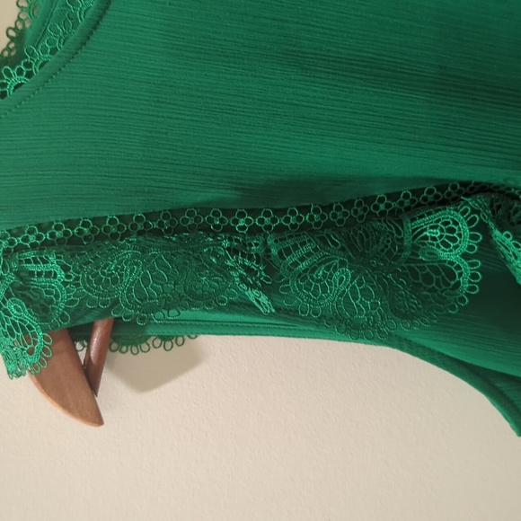 Ted Baker Green Lace Peplum Blouse Top - Picture 6 of 9